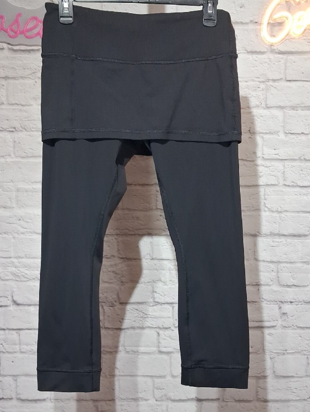 lululemon athletica Black Go Go Crop Leggings With Attached Skirt - Picture 3 of 8